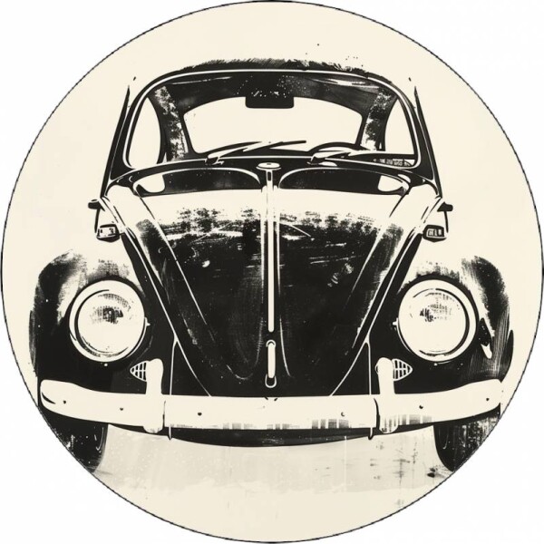 Jedlý papier Wolkswagen beatle čierny 19,5 cm - Pictu Hap - Pictu Hap