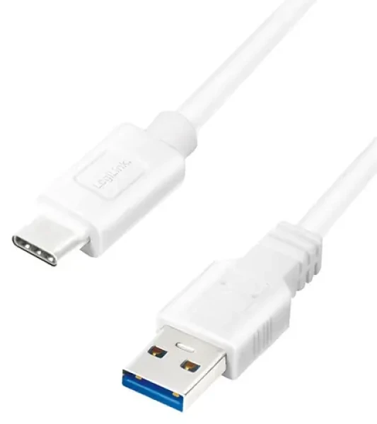 LogiLink USB-C biela / Kábel USB-C / USB-C (M) - USB-A (M) / 3 m / USB 3.2 Gen 1 / 5 Gbit/s (CU0177)