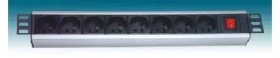 PremiumCord Panel napájací 1U do 19 racku / 8x230V / prepäťová ochrana / 2m kábel / vypínač (8592220006563)