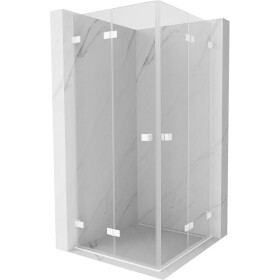 MEXEN/S - Lunar-F Duo sprchovací kút skladacie dvere 95 x 95, transparent, biela 836-095L-095P-20-00