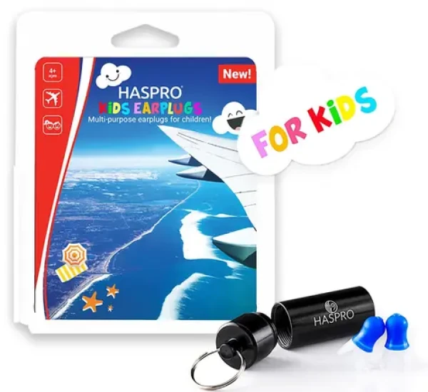 Haspro Travel - Airplane štuple do uší na cestovanie pre deti, 1 pár / 2ks (HSEPUH1905)