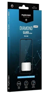 MyScreen DIAMOND GLASS edge LITE Realme C53/Narzo N53 čierna / Tvrdené ochranné sklo / lepenie cez celý displej (MD7876 DGLFG)