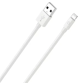 RealPower Lightning kábel biela / Dátový a nabíjací kábel / USB-A na Lightning / 2 m / MFI certifikácia (385240)