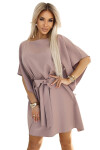 Dámske šaty 287-37 SOFIA - NUMOCO mocca 2XL/3XL