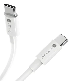 Techly ICOC-MU4-20G240W2 biela / USB-C kábel / USB4 Gen 2x2 / 20 Gbit / s / PD 240W / 2 m (ICOC-MU4-20G240W2)