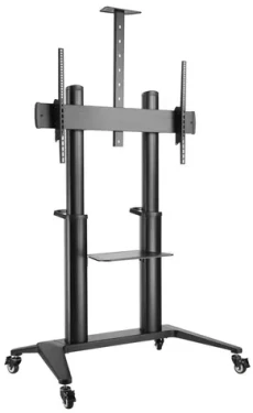 VivoLink VLFS70120 čierna / Stojan na kolieskach pre LCD a TV 70-120" / výškovo nastaviteľný / nosnosť 140kg (VLFS70120)