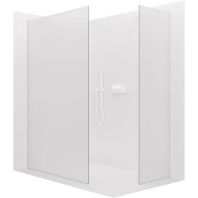 CERANO - Sprchová zástena Walk-in Crystal TL/P - 8 mm - bezvzperový systém - biela matná, mliečne sklo - 110x60x200 CER-8050BD5419