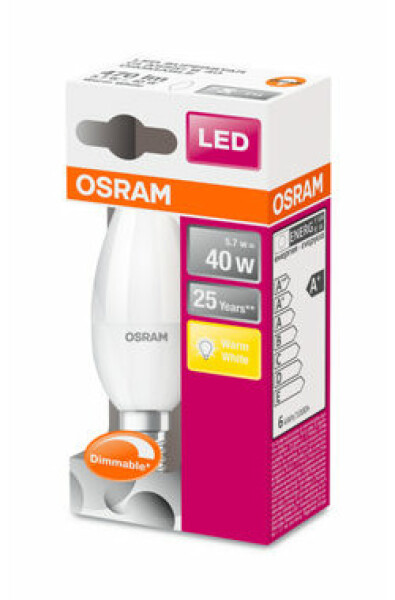 OSRAM LED SUPERSTAR ClasB 5.7W E14 / 470lm / 2700K / 25000h / DIM / Plast matný (4052899904415)