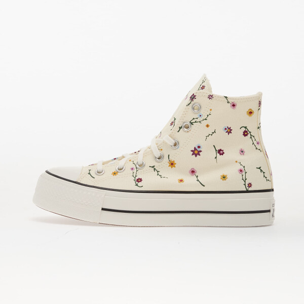 Tenisky Converse Chuck Taylor All Star Lift Platform Embroidered Blooms Hi Egret/ Vintage White/ Black EUR 37