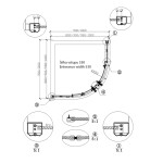 GELCO - ANTIQUE štvrťkruhová sprchová zástena 1000x1000, 2 dvere, číre sklo, bronz GQ5210C