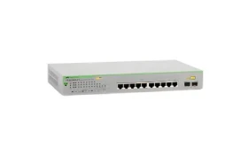 Allied Telesis Gigabit WebSmart switch 8- Port PoE+ / Switch / 8x Gigabit PoE+ / 2x SFP uplink / Managed L2 (AT-GS950/10PS V2-50)