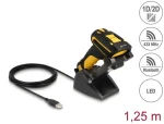DeLock Priemyselná čítačka čiarových kódov 1D a 2D / 433 MHz alebo Bluetooth / indukčná nabíjacia stanica (90586)