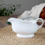 Chic Antique 40332 Porcelánová miska s uškom Provence v bielom farebnom prevedení s dekorom 19 x 10 cm