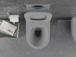MEXEN - Lena Závesná WC misa vrátane sedátka s slow-slim, z duroplastu, svetlo šedá mat 30224061