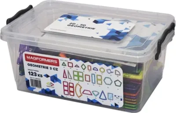 MAGFORMERS Geometria 3: 2D a 3D - box 123 dielikov