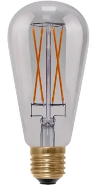 SEGULA LED Rustika Long Style smokey šedá / Žiarovka / E27 / 220lm / 1900K / stmievateľná / CRI 85 (55500)