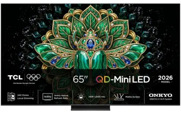 65" TCL 65MQLED75L čierna / Televízia / 4K UHD / QD-Mini LED / 144Hz / 4X HDMI 2.1 / Google TV / 40W Onkyo (65MQLED75L)