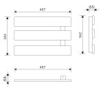 AQUALINE - ELVIS elektrický sušiak uterákov 457x342x55 50 W, biela EB480