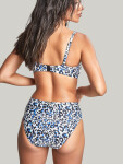 Swimwear Serengeti Midi Gather Brief blue animal SW1656