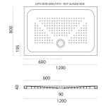 GSI - Keramická sprchová vanička, obdĺžnik 120x80x4cm, biela ExtraGlaze 47120811