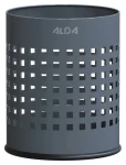 ALDA Officer šedá / Odpadkový kôš / 7 l / dierovaný / lakovaná oceľ