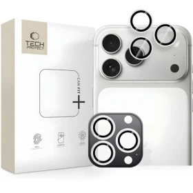 Tech-Protect Camring Fit+ strieborná / Ochranný kryt fotoaparátu / Apple iPhone 14-17 Pro/Pro Max