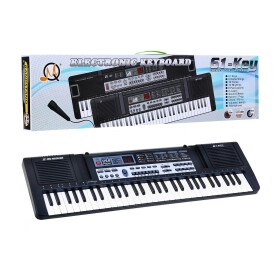 Mamido Detský hudobný keyboard s mikrofónom a USB vstupom čierny