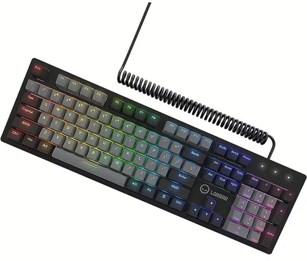 Lorgar LORGAR Azar 514 Wired mechanical gaming keyboard RGB backlight 1680000 colour variations 18 modes keys number: 104 50M clicks linear