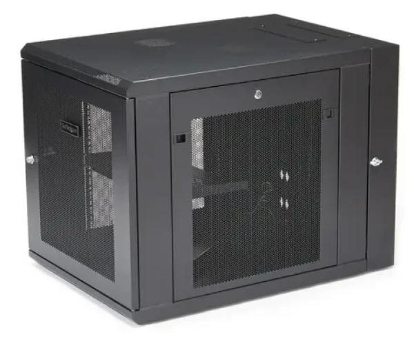 StarTech 12U nástenný rozvádzač čierna / Rozvádzač nástenný / 19" / 610×854×640 mm / nosnosť 90 kg (RK1232WALHM)