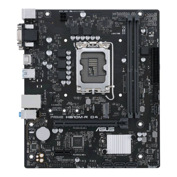 ASUS PRIME H610M-R D4 / H610 / LGA 1700 / 2x DDR4 / PCIEx16 / 1x GLAN / microATX (90MB1B40-M0ECY0)