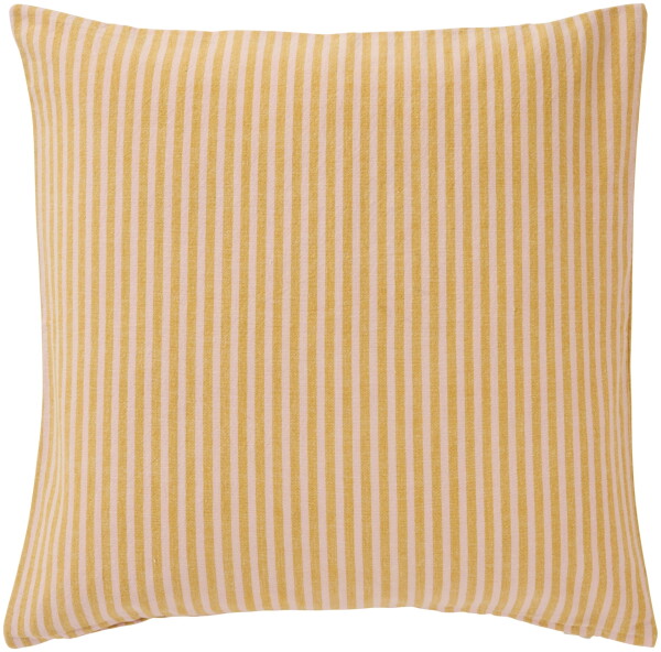 Ib Laursen Povlak na sedák Linea Mustard / Light Pink stripes 45 x 45 cm
