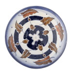 Bloomingville Keramická misa na nôžke Myrna Dark Blue