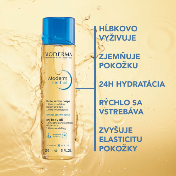 BIODERMA Atoderm olej 2v1 vyživujúci a zjemňujúci olej 150 ml