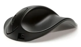 BakkerElkhuizen HandShoeMouse L pravá čierna / Ergonomická bezdrôtová myš / RF Wireless / 1000 DPI / dobíjacie batérie (BNEP210RW)