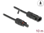 DeLock DL4 / Solárny kábel / 6 mm2 / samec samica / 10 m / čierna (88213)