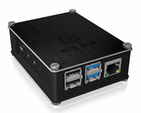 Icy Box IB-RP110 čierna / Ochranné púzdro pre Raspberry Pi 4B (IB-RP110)