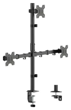 Stolný držiak pre 3 monitory / Stolný držiak pre monitor / 17-27" / nosnosť 10 kg (BP0218)