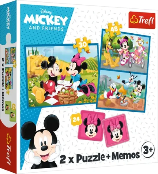 Trefl - Puzzle - Sada 3v1 Mickey a priatelia (2 puzzle + pexeso)