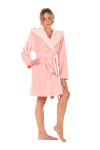 Dámsky župan Flora s kapucňou krátky 4856 3050 Pink Pearl - Vestis XXL