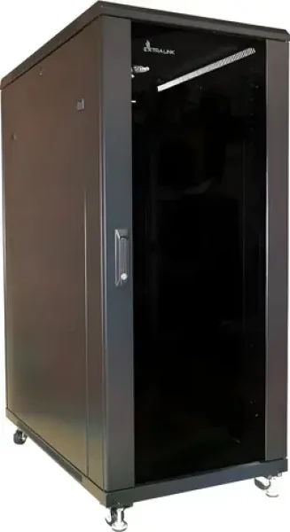 Extralink 37U 800x800 čierna / Stojanový rozvádzač / 19" / Šírka 800 mm / Hĺbka 800 mm / nosnosť 800 kg (EX.14435)