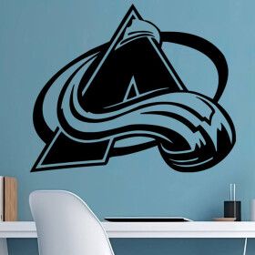 Veselá Stena Samolepka Hokejový tím Colorado Avalanche Farba: černá, Veľkosť: 60 x 49 cm