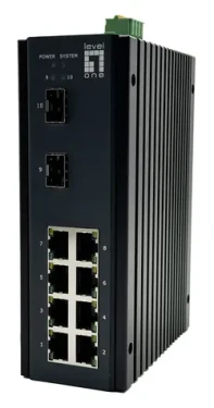 LevelOne IGU-1071 / Priemyselný switch / 8x GE / 2x SFP / Managed L2+ / IP40 (IGU-1071)