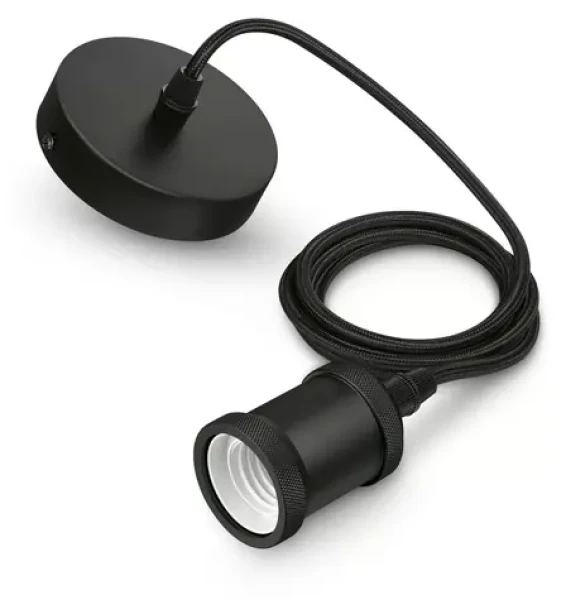 Philips Vintage závesný kábel E27 čierna / Závesný kábel / 2 m / max. 40 W / IP20 (SKL000317820)