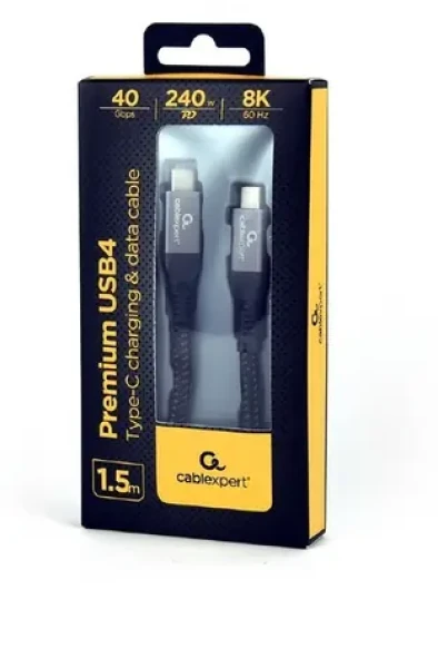 Cablexpert CCBP-USB4-CMCM240-1.5M / Kábel USB-C - USB-C / USB4 / 40 Gbps / 240 W / 1,5 m (CCBP-USB4-CMCM240-1.5M)