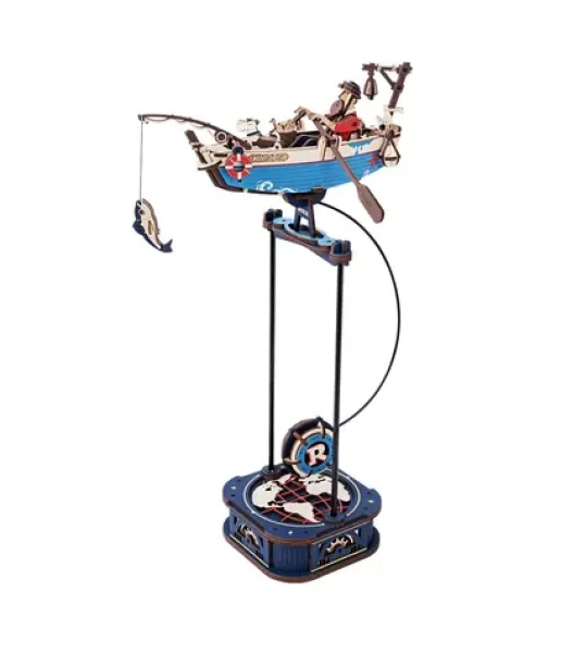 Robotime 3D mechanická skladačka Rybárska loď s kyvadlom
