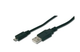 OEM USB kábel USB 2.0 USB-A - Micro-B 1m čierna (OEM_USB_Am_1c)