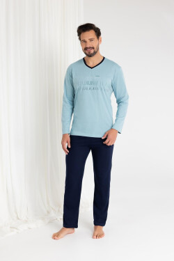 Regina 495 dlhé/r M-XL Z25/26 pánske pyžamo Béžová M