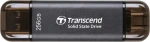 Transcend ESD310C Externý SDD 256GB sivá / USB-A/C 3.2 Gen 2 / R: 1050MBs / W: 950MBs (TS256GESD310C)