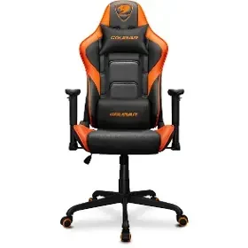 COUGAR Armor Elite čierno-oranžová / Herná stolička / nastaviteľná / syntetická koža / pojazd. kolieska / nosnosť 120 kg (CGR-ARMOR ELITE-O)