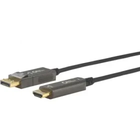 MicroConnect Premium Optic DisplayPort 1.4 - HDMI Kábel MM / 10m / 6mm / 4K @ 60MHz / čierna (DP-HDMI-1000V1.4OP)